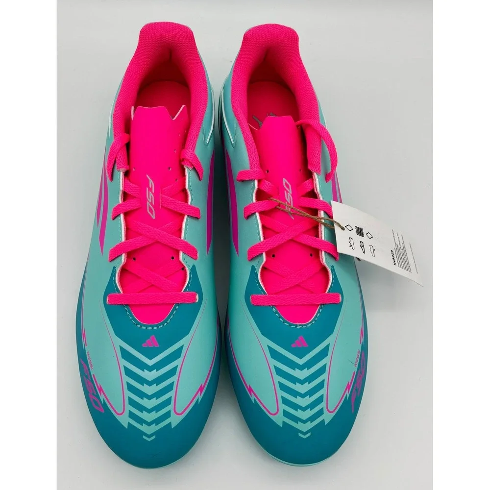 Adidas F50 Club FG/MG Messi Soccer Cleats Lucid Blue Pink IH0929 Mens 11 New